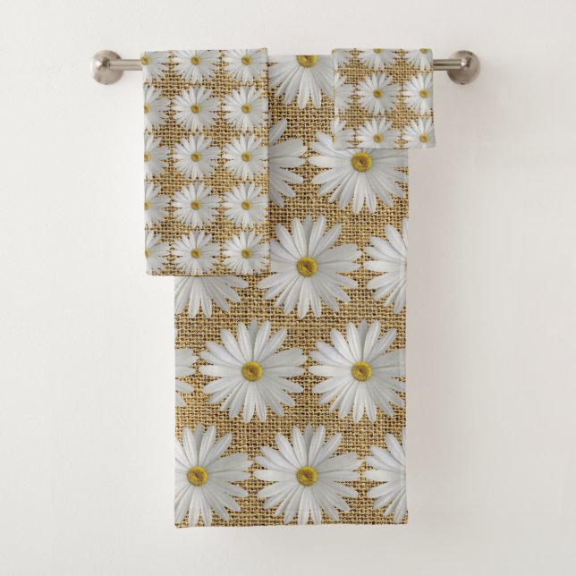 Daisy Flowers Burlap (In situ)