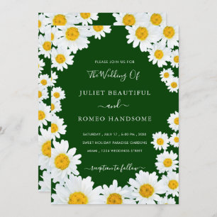 Daisy Flowers enmarcado Daisies de invitación a ma