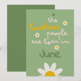 DAISY GREEN - Tarjeta de invitación floral de cump