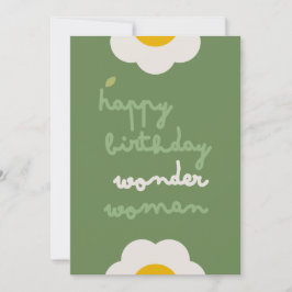 DAISY GREEN - Tarjeta de invitación floral de cump