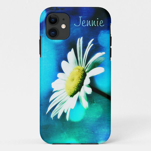 Daisy in Turquoise iPhone 5 Funda *Personaliza* (Reverso)