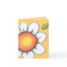 Daisy Joy rayas amarillas Tarjeta de nota