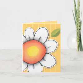 Daisy Joy rayas amarillas Tarjeta de nota
