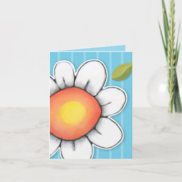 Daisy Joy rayas azules Tarjeta de nota