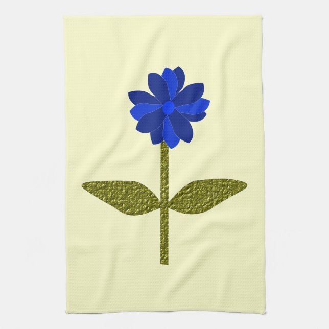 Daisy Ocean Blue Kitchen Toalla (Vertical)