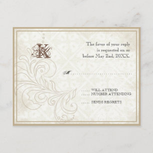 Daisy, Pansy, Rosa en mariposa - Tarjeta RSVP de b