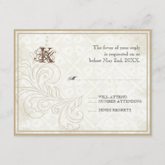 Daisy, Pansy, Rosa en mariposa - Tarjeta RSVP de b