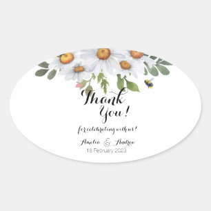 Daisy - pegatinas oblongas