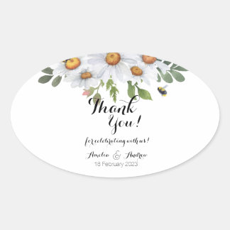 Daisy - pegatinas oblongas