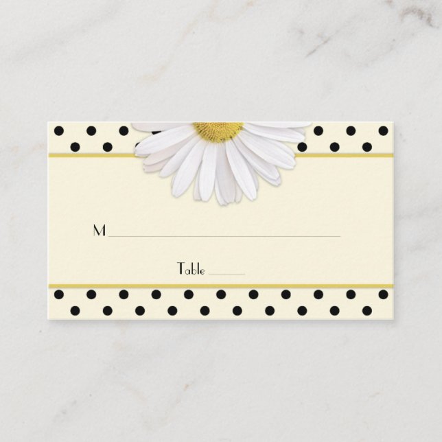 Daisy Polka puntos Bodas tarjetas de plaza (Anverso)