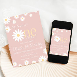 Daisy Primer Día Invitación Boho Retro Daisy