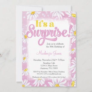 Daisy Rosa Invitación a fiesta sorpresa Damas Flor