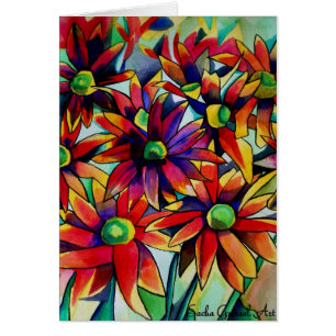 Daisy Straw flores silvestres multicolores arte