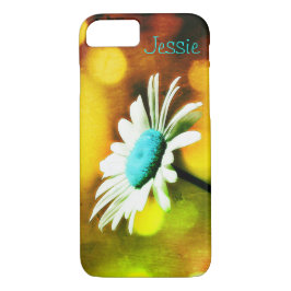 Daisy turquesa en Funda Gold para iPhone 7 *Person