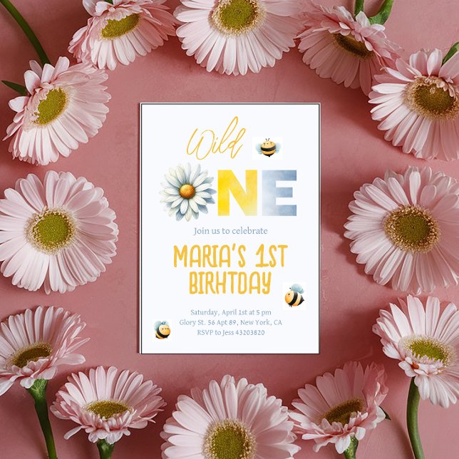 Daisy Wild One 1er Chica Invitación a la fiesta de (Subido por el creador)