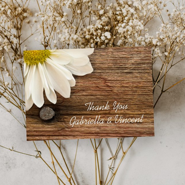 Daisy y Barn Wood Country Wedding Nota (Subido por el creador)