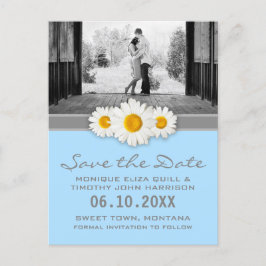 Daisy y Cinta Tarjeta Postal de Anuncio de Boda "S
