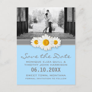 Daisy y Cinta Tarjeta Postal de Anuncio de Boda "S
