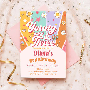 Daisy Young Wild Tres Invitación a Cumpleaños