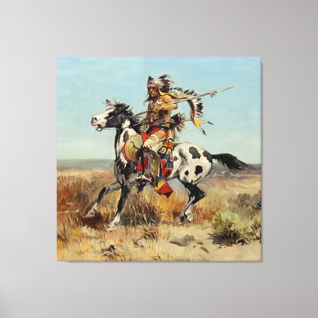 “Dakota Chief” Arte Occidental de Charles M Russel (Anverso)
