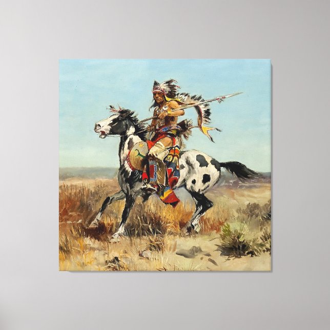“Dakota Chief” Arte Occidental de Charles M Russel (Anverso)