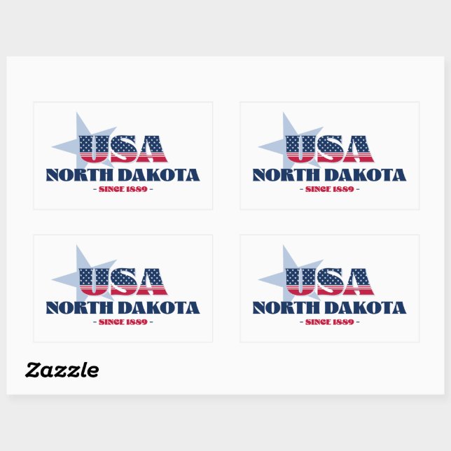 Dakota del Norte Mi Pegatina de estado de origen (Hoja)