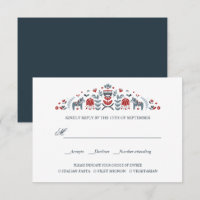 Dala Escandinava Caballo WEDDING RSVP COMAL CHOIE