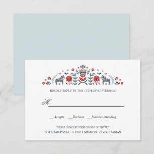 Dala Escandinava Caballo WEDDING RSVP COMAL CHOIE