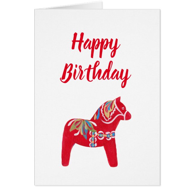 Dala Horse Birthday (Frente)