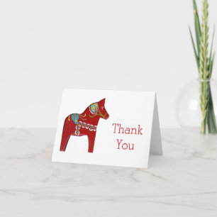 Dala Horse Gracias Tarjeta