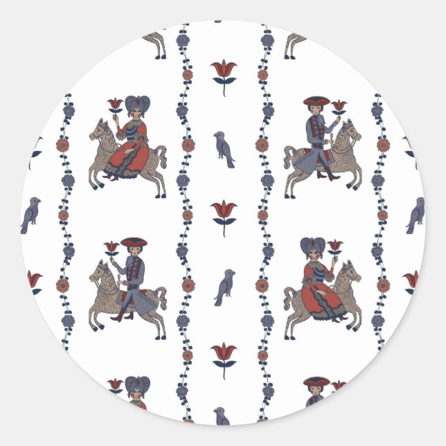 Dala W - Pegatinas redondos para el arte de las sá (Anverso)