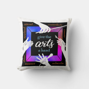 Dale la mano a las artes Almohada de autógrafos