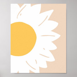 Dalia Beige – Arte floral minimalista para pared
