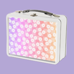 Dalia de Pastel Cuadrícula Floral Retro