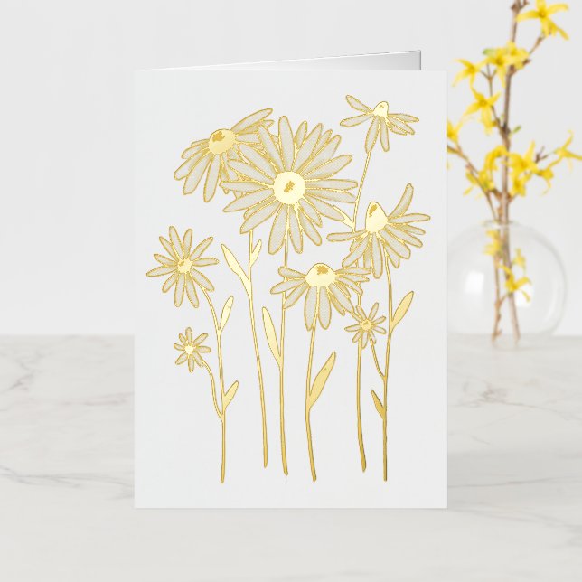 Dalias de papel de oro Texto personalizado alegre  (flor amarilla)