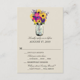 Dalias y Girasoles en Tarros de Mason | RSVP