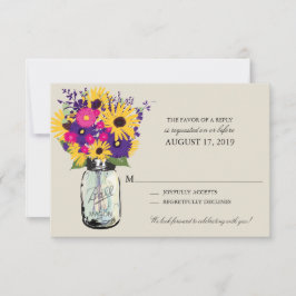 Dalias y Girasoles en Tarros de Mason | RSVP