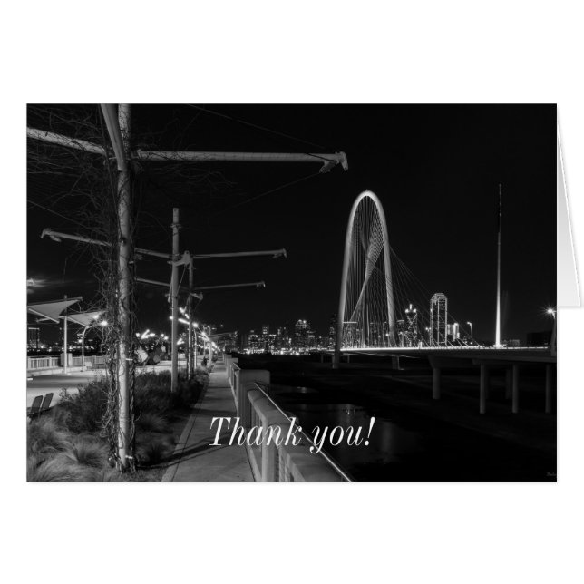 Dallas Evening Walk Grayscale Thank You (Anverso (Horizontal))