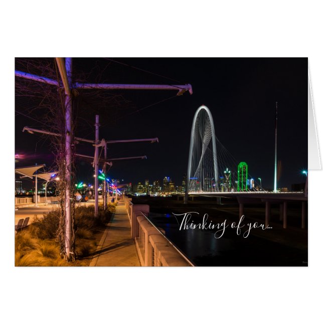 Dallas Evening Walk Pensando En Tu Tarjeta (Anverso (Horizontal))