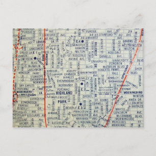 DALLAS, postal del mapa de cosecha TX