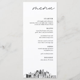 Dallas Skyline Boda Dinner Menu
