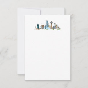 Dallas Skyline - Tarjeta de nota