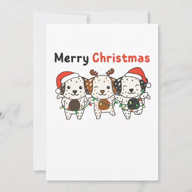 Dalmacia Feliz Navidad y fiesta de perros (Anverso)