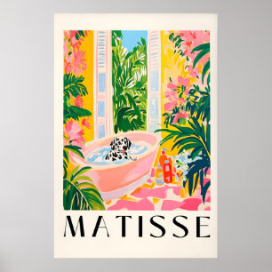 Dálmata en Bañera Arte Impreso Inspirado en Matiss