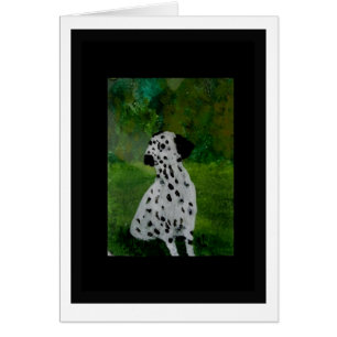 Dalmatian manchado del arte del perro