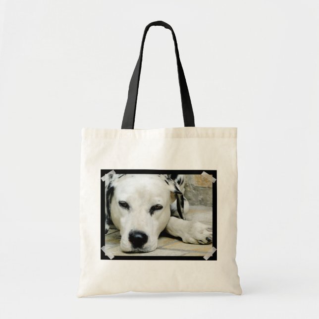 Dalmatian que descansa la pequeña bolsa de asas (Frente)