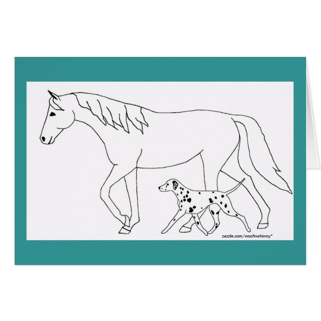Dalmatian y caballo (Anverso (Horizontal))