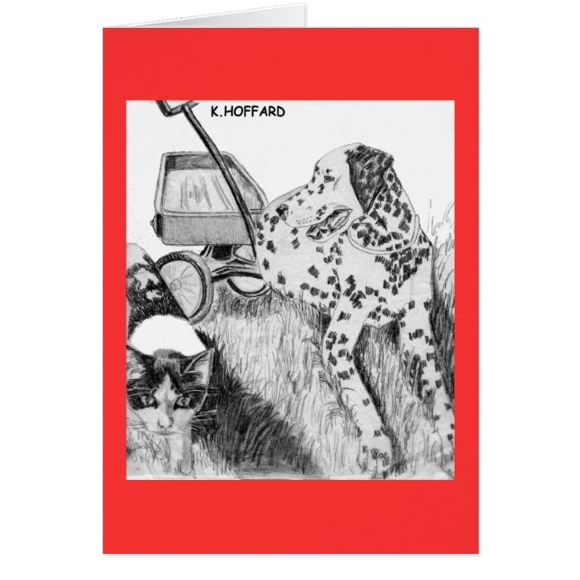 Dalmatian y gatito (Frente)