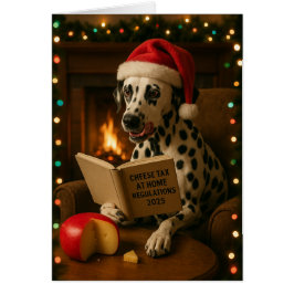 Dalmation 'Cheese Tax' Christmas card