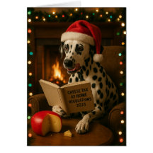 Dalmation 'Cheese Tax' Christmas card